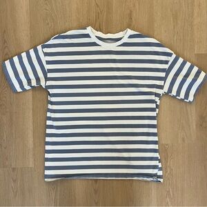 Striped Blue and White Womens Tee